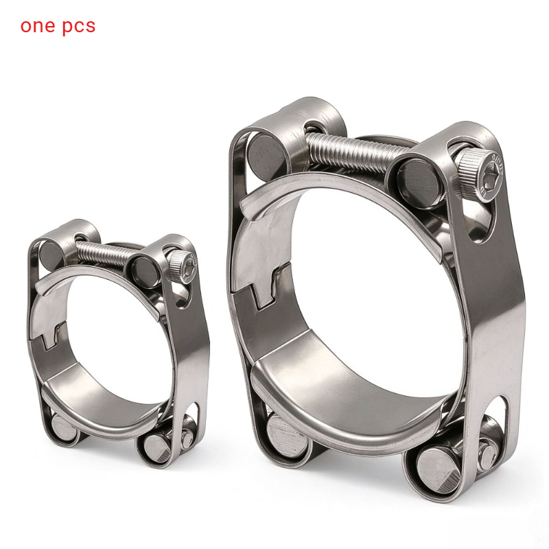 T-Bolt Hose Clamps Stainless Steel Turbo - Collier de serrage robuste à boulon