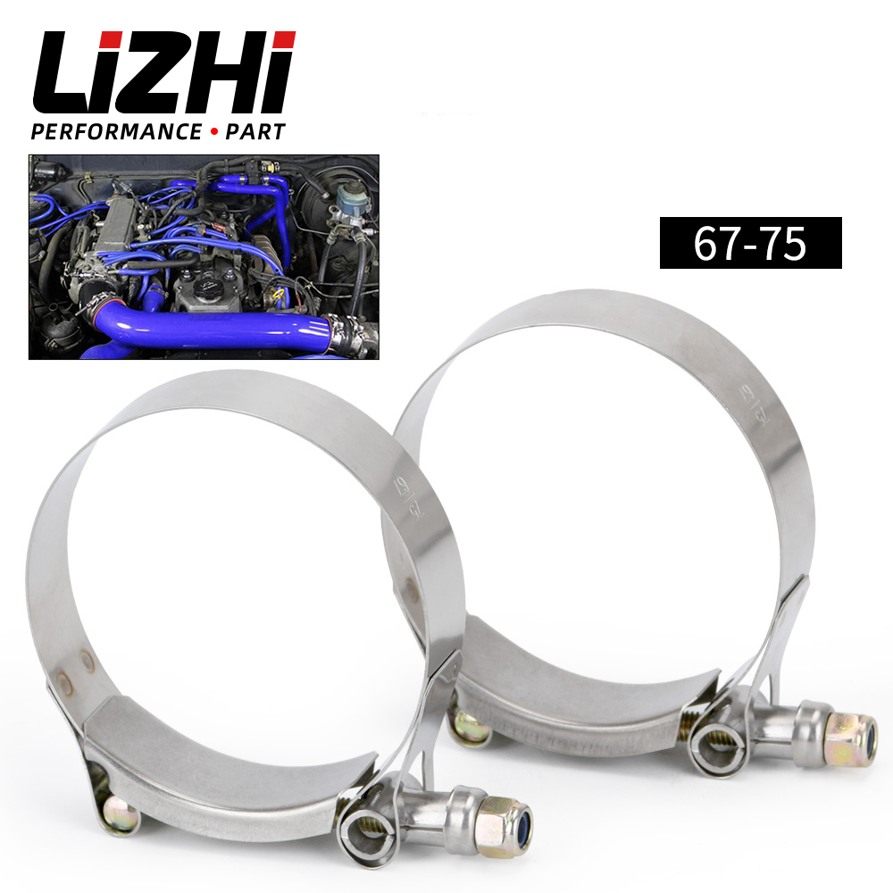 T-Bolt Hose Clamps Stainless Steel Turbo - LIZHI-2 pièces/lot) pinces 2.5 