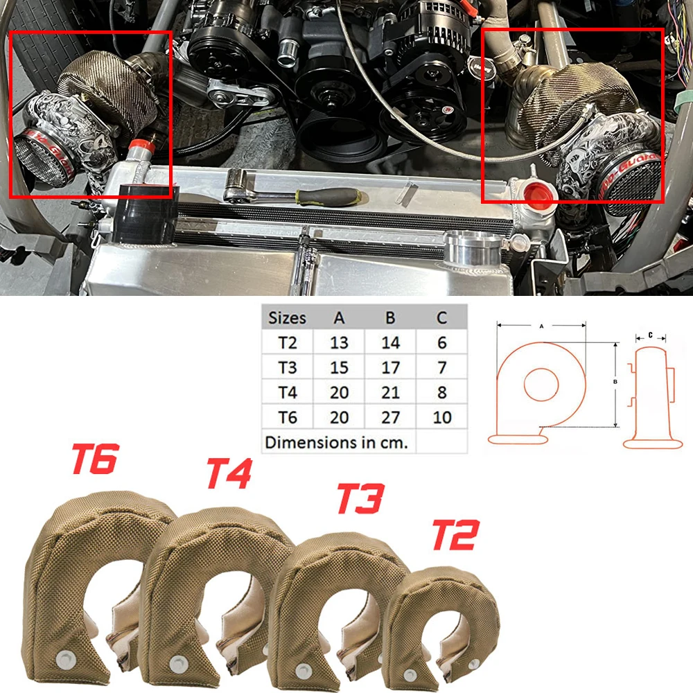 Turbo Heat Shield Blanket Titanium T3 T4 - Couverture turbo en titane T2 T25
