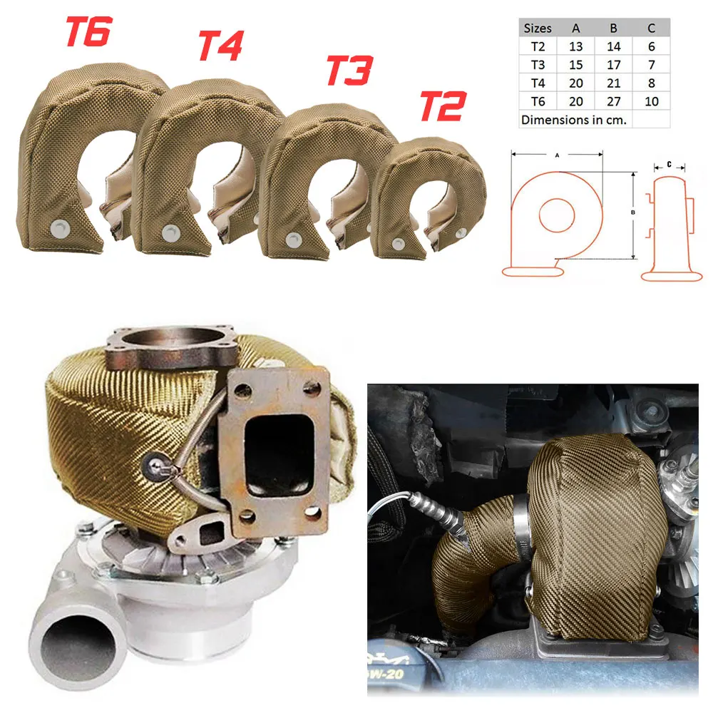 Turbo Heat Shield Blanket Titanium T3 T4 - Couverture thermique en titane pour turbo