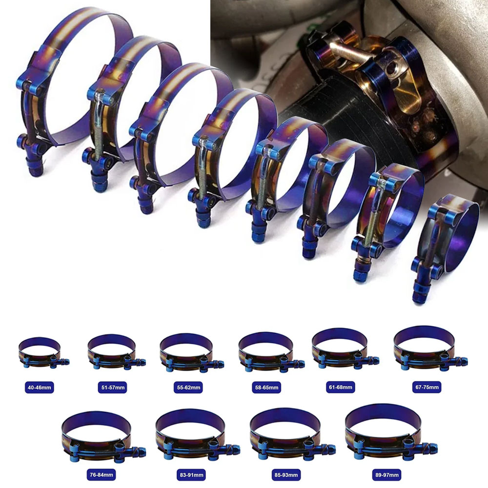 T-Bolt Hose Clamps Stainless Steel Turbo - Collier de serrage universel en titane