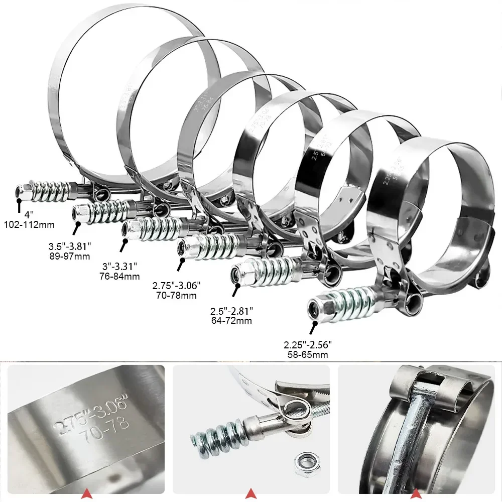 Collier de serrage universel e - T-Bolt Hose Clamps Stainless Steel Turbo avis et prix