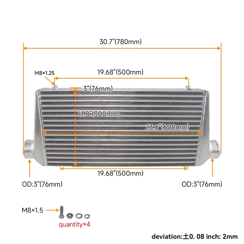 Kit Turbo Universel avec Inter - Front Mount Intercooler Universal Bar Plate avis et prix